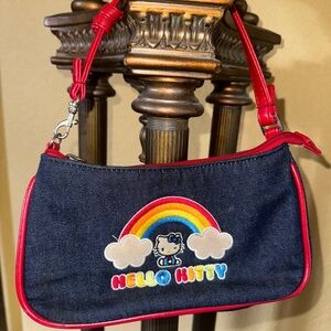 Vintage Hello Kitty Denim Pochette Bag